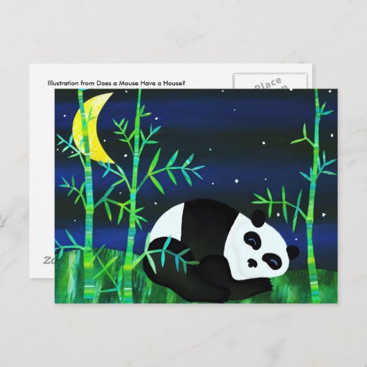 Panda Postkarte (Vorne/Hinten)