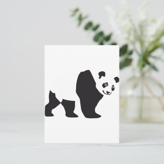 Panda Postkarte (Stehend Vorderseite)