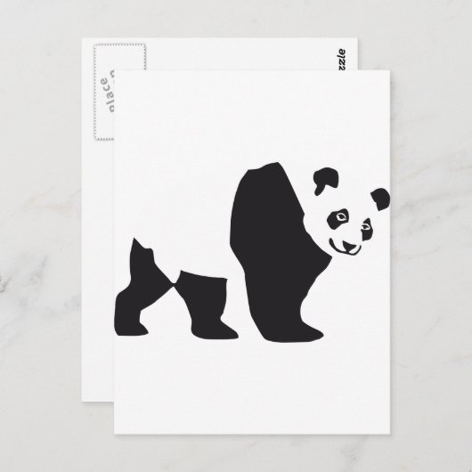 Panda Postkarte (Vorne/Hinten)