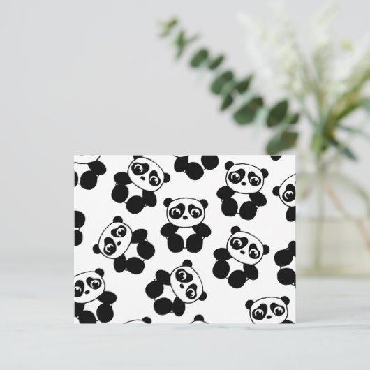 Panda Postkarte (Stehend Vorderseite)