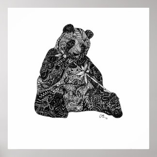 Panda Power Custom Art Print Poster