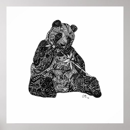 Panda Power Custom Art Print Poster (Vorne)