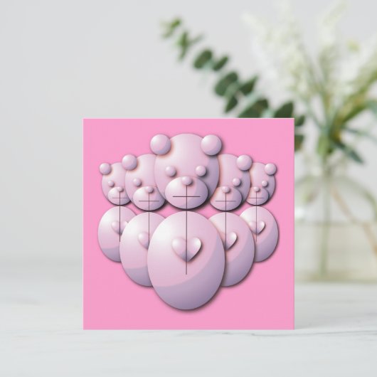 Panda-Power Einladung (Stehend Vorderseite)