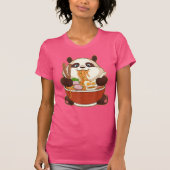 PANDA POWERBY RAMEN | Fett Panda Eating Ramen T-Shirt (Vorderseite)