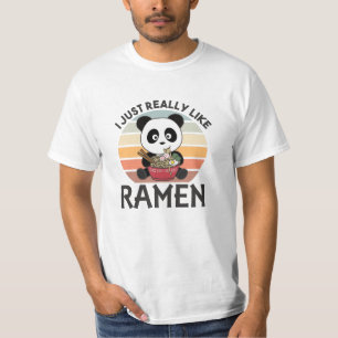 Panda Powered by Ramen Sweet Kawaii Noodle Pandas T-Shirt