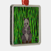 Panda - Premium Ornament Aus Metall (Rechts)