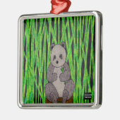 Panda - Premium Ornament Aus Metall (Links)