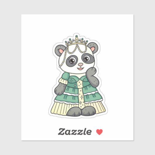 Panda Princess Aufkleber (Blatt)