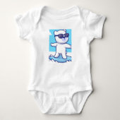 Panda Print Baby Bodysuit Baby Strampler (Vorderseite)