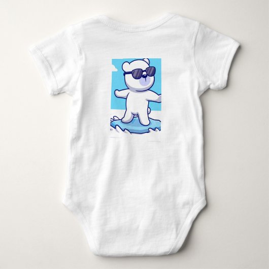 Panda Print Baby Bodysuit Baby Strampler (Rückseite)