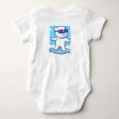 Panda Print Baby Bodysuit Strampler (Rückseite)