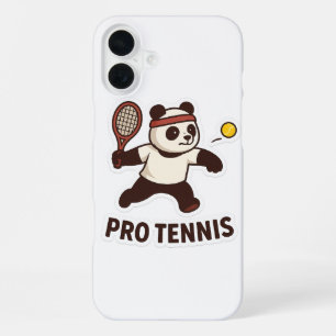 Panda Pro Tennis Aufkleber – Süßes Sportdesign iPhone 16 Plus Hülle