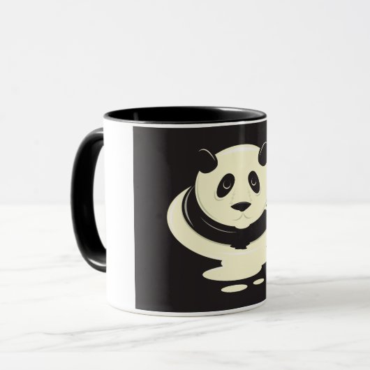 Panda-Pudding Tasse (Vorderseite Links)
