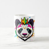 Panda Punk Rebel T - Shirt Kaffeetasse (Mittel)