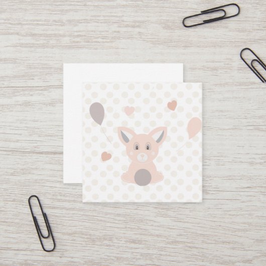 Panda Quadratische Visitenkarte (Vorderseite/Rückseite Beispiel)