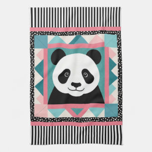 Panda-Quilt Geschirrtuch