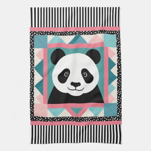 Panda Quilt Geschirrtuch (Vertikal)