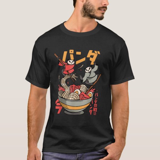 Panda Ra Japanese Noodles T-Shirt (Vorderseite)