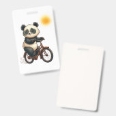 Panda Radfahren Ausweis (Vorder- & Rückseite)