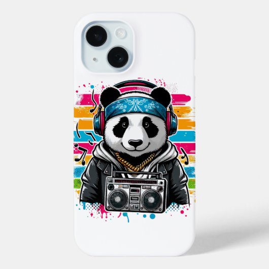 Panda Rapper Case-Mate iPhone Hülle (Rückseite)