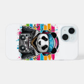 Panda Rapper iPhone 15 Hülle (Rückseite (Horizontal))