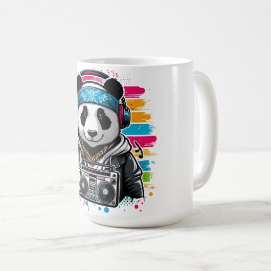 Panda Rapper Kaffeetasse (VorderseiteRechts)