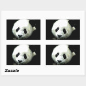 Panda Rechteckiger Aufkleber (Blatt)