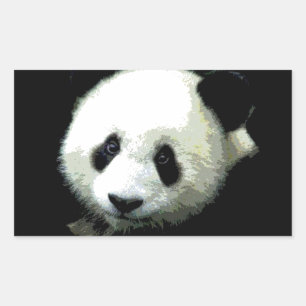 Panda Rechteckiger Aufkleber