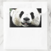 Panda Rechteckiger Aufkleber (Tasche)