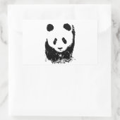 Panda Rechteckiger Aufkleber (Tasche)