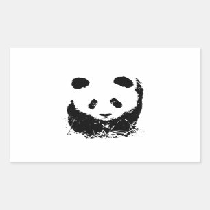 Panda Rechteckiger Aufkleber