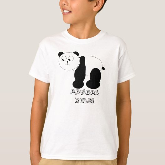 "Panda-Regel!" Der T - Shirt des Kindes (Vorderseite)