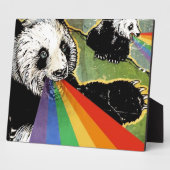 Panda Regenbogen Fotoplatte (Seite)