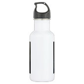 Panda-RegenbogenZebra Stripes personalisiertes Edelstahlflasche (Rückseite)