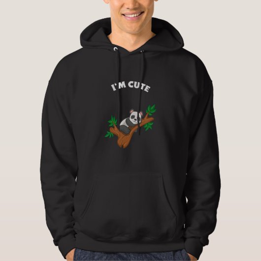 Panda Relaxing - Ich bin Niedlich Hoodie (Vorderseite)