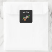 Panda Relaxing - Ich bin Niedlich Quadratischer Aufkleber (Tasche)