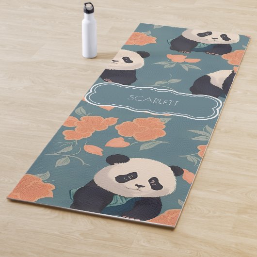 Panda Retro Personalisiertes Muster Yogamatte (Beispiel)