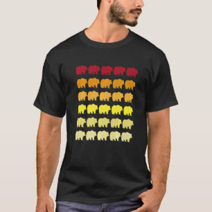 Panda Retro-Tiermuster T-Shirt