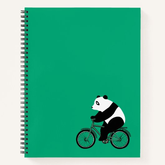 Panda Riding a Bike Notebook Notizblock (Vorderseite)