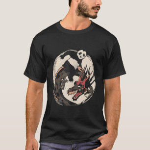 Panda Riding chinesischer Drache T-Shirt