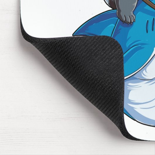 Panda Riding Hai Shirt für Männer Frauen Jungen Mä Mousepad (Ecke)