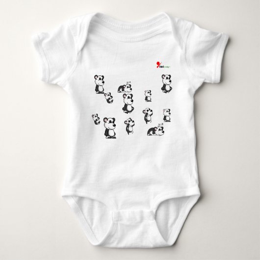 Panda-Rific Cuteness Baby Bodysuit Baby Strampler (Vorderseite)