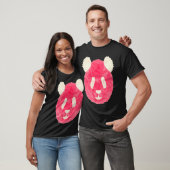 Panda Rosa Polygon Stil T-Shirt (Unisex)