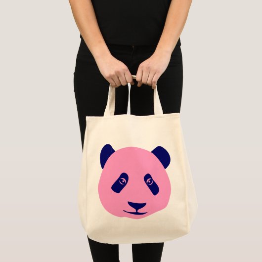 Panda - Rosa und Blau Tragetasche (Vorderseite (Produkt))