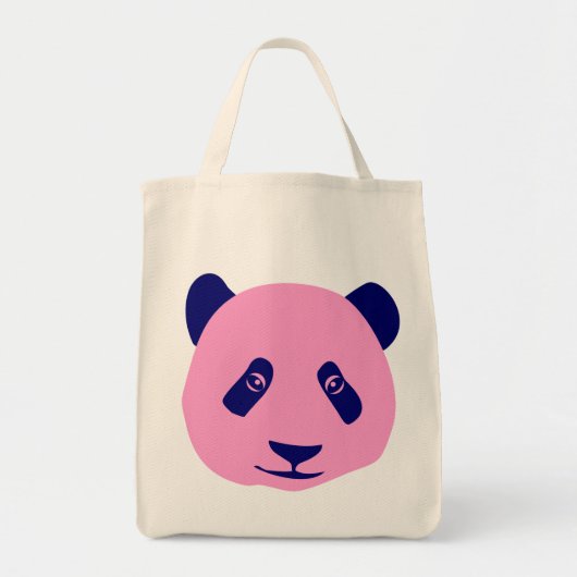 Panda - Rosa und Blau Tragetasche (Vorne)