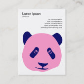 Panda - Rosa und Blau Visitenkarte (Rückseite)