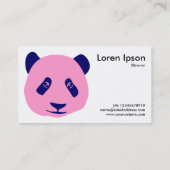 Panda - Rosa und Blau Visitenkarte (Rückseite)