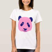 Panda - Rosa und dunkelblau T-Shirt (Vorderseite)