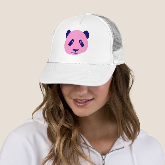 Panda - Rosa und dunkelblau Truckerkappe (Beispiel)