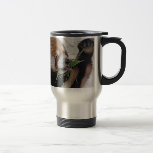 Panda-rote Tierausdruck niedlich Reisebecher (Rechts)